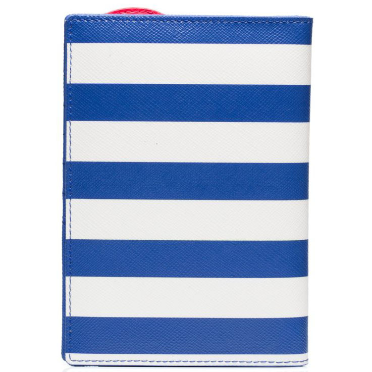 Kate Spade Make A Splash Passport Holder Blue / Cream Stripe Sunglass # WLRU2434